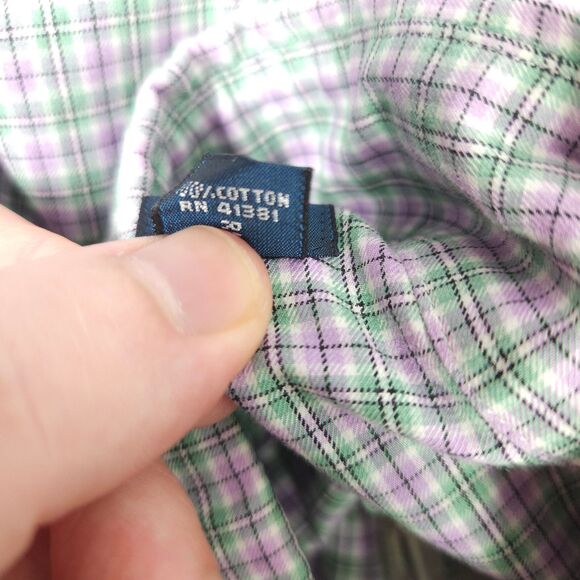 Polo Ralph Lauren Mens Large Plaid Regent Classic Fit Button Down Dress Shirt - Picture 5 of 8